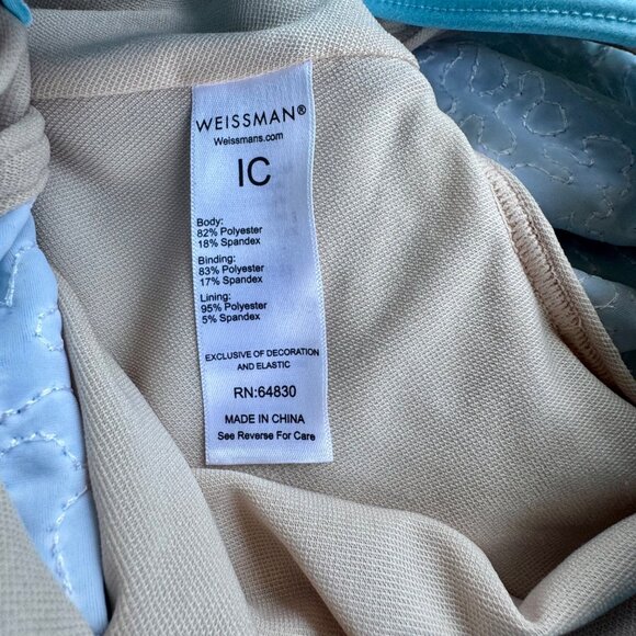 WEISSMAN Sparkly Blue Biketard Girls IC 7-8 Dance Costume Chained To The Rhythm - Picture 6 of 6